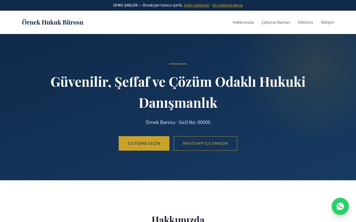 Kurumsal Hukuk şablon önizlemesi